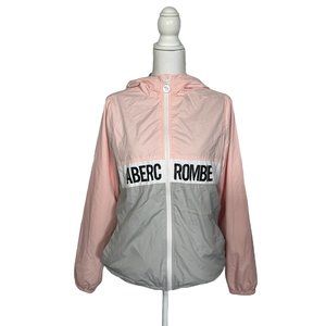 Abercrombie Kids Pink and Grey Raincoat/Jacket